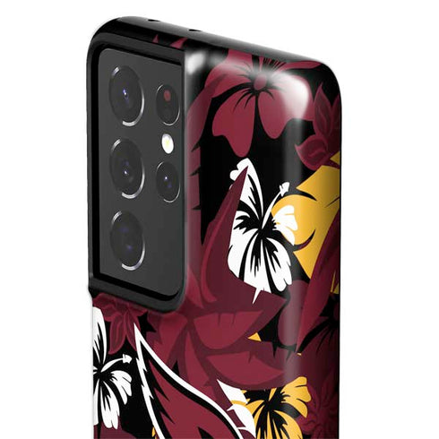 NFL Arizona Cardinals Tropical Print Galaxy S21 Ultra 5G Pro Case
