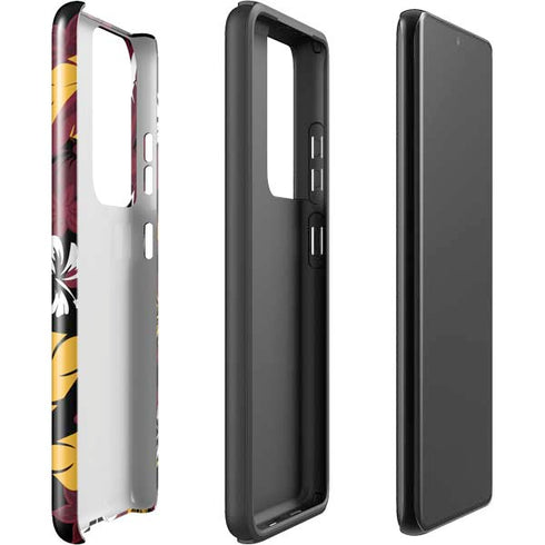 NFL Arizona Cardinals Tropical Print Galaxy S21 Ultra 5G Pro Case