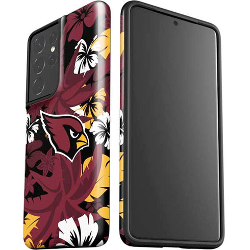 NFL Arizona Cardinals Tropical Print Galaxy S21 Ultra 5G Pro Case