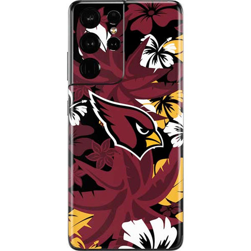 NFL Arizona Cardinals Tropical Print Galaxy S21 Ultra 5G Skin
