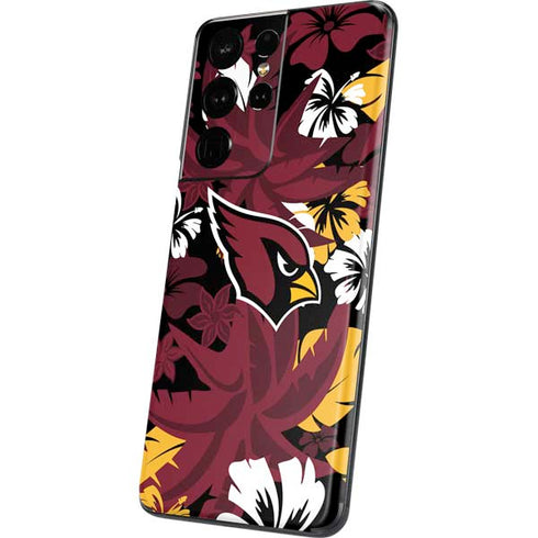 NFL Arizona Cardinals Tropical Print Galaxy S21 Ultra 5G Skin