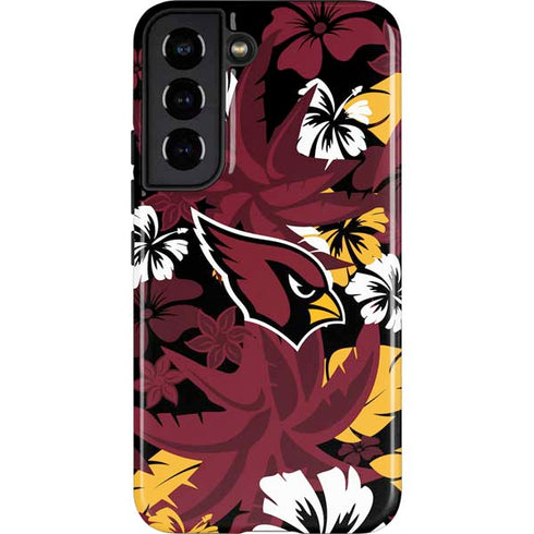 NFL Arizona Cardinals Tropical Print Galaxy S22 Pro Case