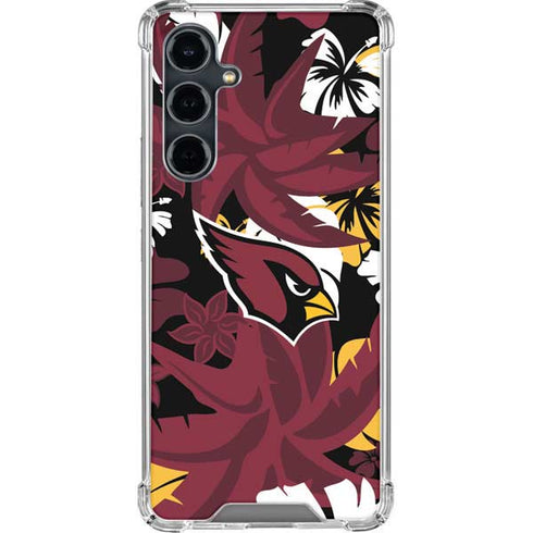 NFL Arizona Cardinals Tropical Print Galaxy S23 FE Clear Case
