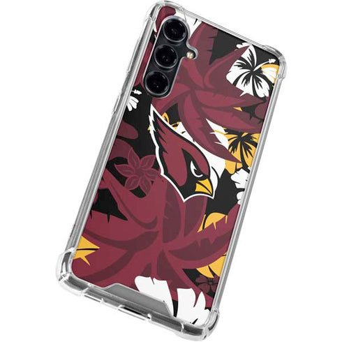 NFL Arizona Cardinals Tropical Print Galaxy S23 FE Clear Case