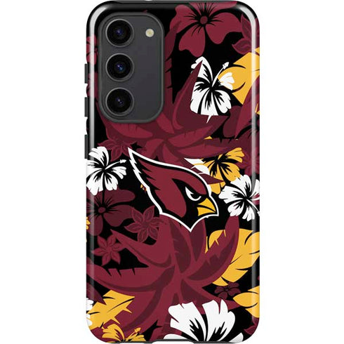 NFL Arizona Cardinals Tropical Print Galaxy S23 Plus Pro Case