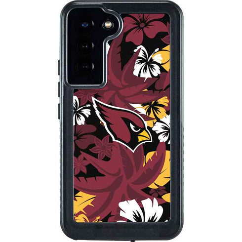 NFL Arizona Cardinals Tropical Print Galaxy S23 Plus Waterproof Case
