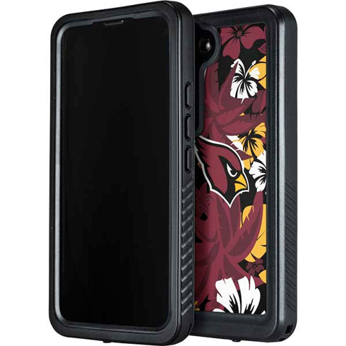 NFL Arizona Cardinals Tropical Print Galaxy S23 Plus Waterproof Case