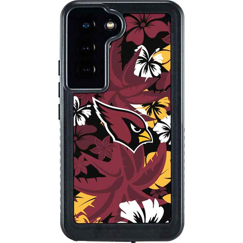 NFL Arizona Cardinals Tropical Print Galaxy S23 Waterproof Case