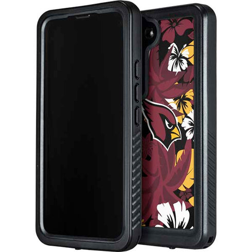 NFL Arizona Cardinals Tropical Print Galaxy S23 Waterproof Case