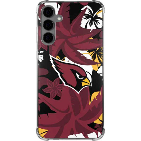 NFL Arizona Cardinals Tropical Print Galaxy S24 Plus Clear Case