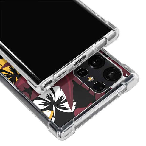 NFL Arizona Cardinals Tropical Print Galaxy S24 Ultra Clear Case