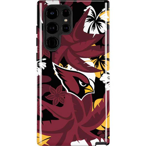 NFL Arizona Cardinals Tropical Print Galaxy S24 Ultra Impact Case