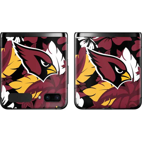 NFL Arizona Cardinals Tropical Print Galaxy Z Flip Skin