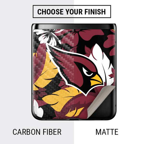 NFL Arizona Cardinals Tropical Print Galaxy Z Flip Skin