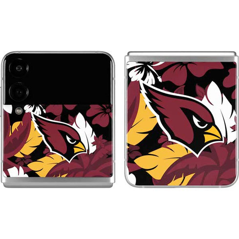 NFL Arizona Cardinals Tropical Print Galaxy Z Flip4 5G Skin