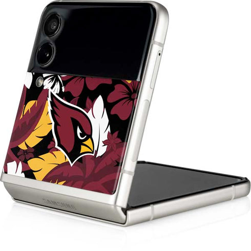 NFL Arizona Cardinals Tropical Print Galaxy Z Flip4 5G Skin