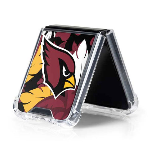 NFL Arizona Cardinals Tropical Print Galaxy Z Flip5 5G Clear Case