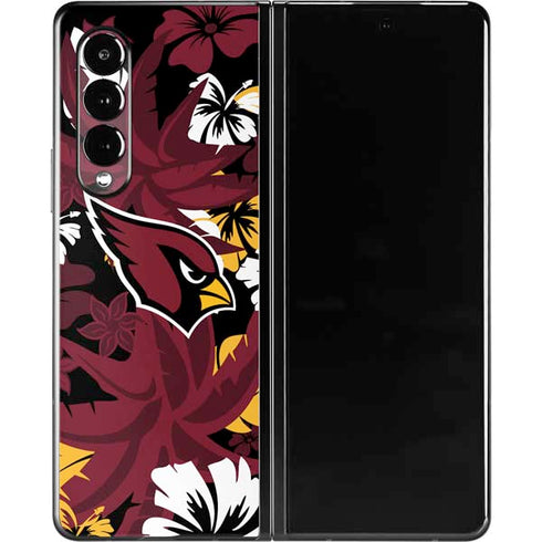 NFL Arizona Cardinals Tropical Print Galaxy Z Fold3 5G Skin