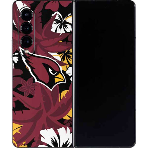 NFL Arizona Cardinals Tropical Print Galaxy Z Fold4 5G Skin