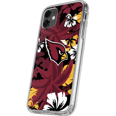 NFL Arizona Cardinals Tropical Print iPhone 11 Clear Case