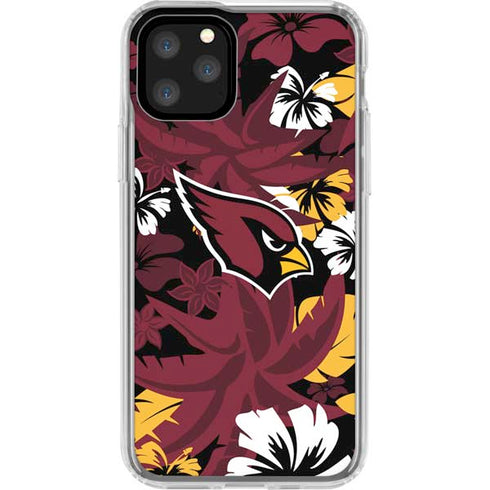 NFL Arizona Cardinals Tropical Print iPhone 11 Pro Clear Case