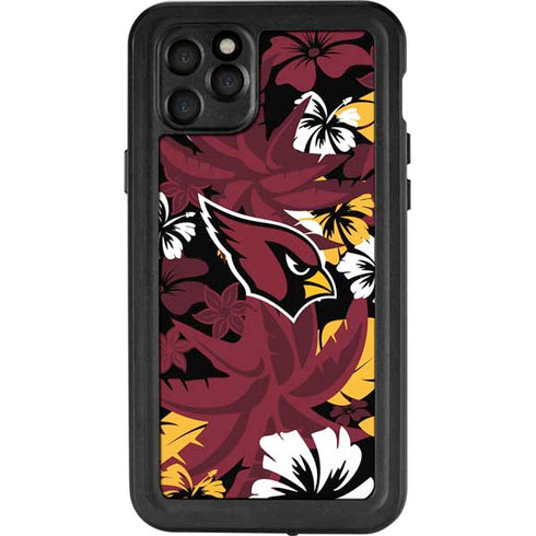 NFL Arizona Cardinals Tropical Print iPhone 11 Pro Max Waterproof Case