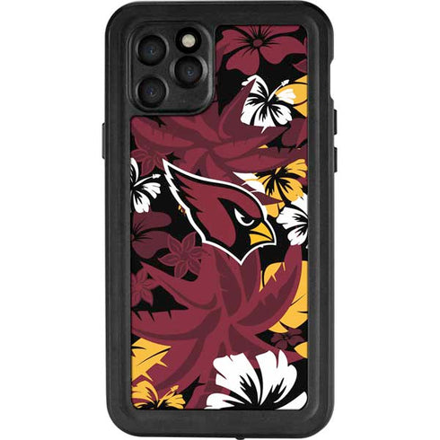 NFL Arizona Cardinals Tropical Print iPhone 11 Pro Waterproof Case
