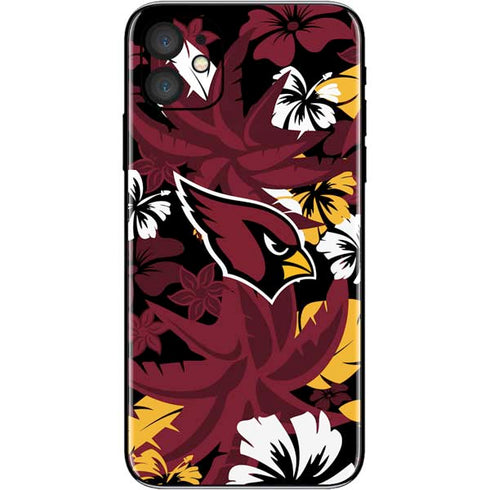 NFL Arizona Cardinals Tropical Print iPhone 11 Skin