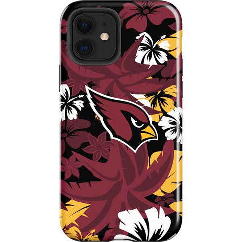 NFL Arizona Cardinals Tropical Print iPhone 12 Impact Case