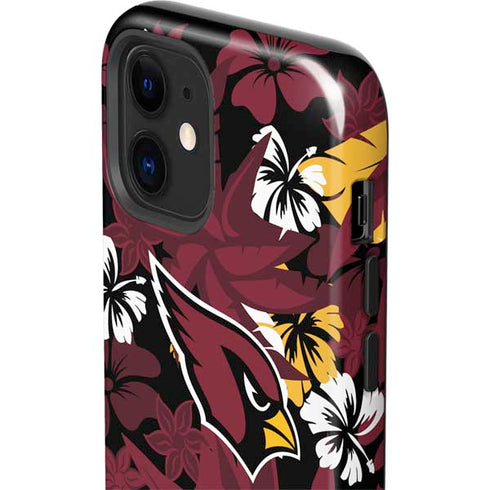 NFL Arizona Cardinals Tropical Print iPhone 12 Impact Case