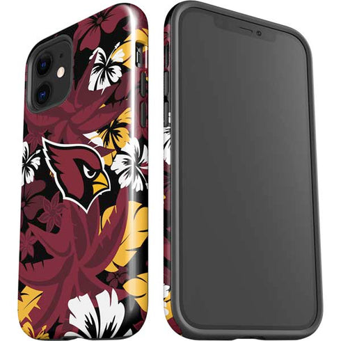 NFL Arizona Cardinals Tropical Print iPhone 12 Impact Case