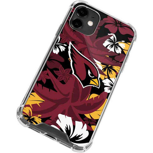 NFL Arizona Cardinals Tropical Print iPhone 12 Mini Clear Case