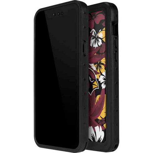 NFL Arizona Cardinals Tropical Print iPhone 12 Pro Waterproof Case