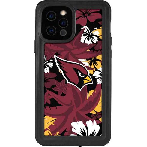 NFL Arizona Cardinals Tropical Print iPhone 12 Pro Waterproof Case