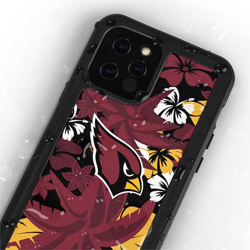 NFL Arizona Cardinals Tropical Print iPhone 12 Pro Waterproof Case