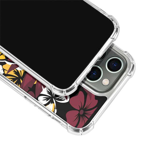 NFL Arizona Cardinals Tropical Print iPhone 13 Pro Clear Case