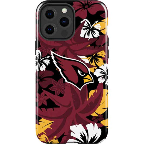 NFL Arizona Cardinals Tropical Print iPhone 13 Pro Max Impact Case