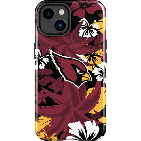 NFL Arizona Cardinals Tropical Print iPhone 15 Plus Impact Case