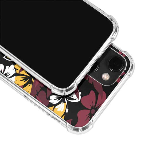 NFL Arizona Cardinals Tropical Print iPhone 15 Plus Clear Case