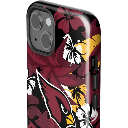 NFL Arizona Cardinals Tropical Print iPhone 15 Impact Case