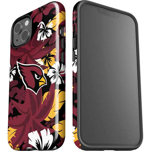 NFL Arizona Cardinals Tropical Print iPhone 15 Impact Case