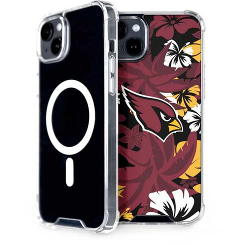 NFL Arizona Cardinals Tropical Print iPhone 14 Plus MagSafe Case