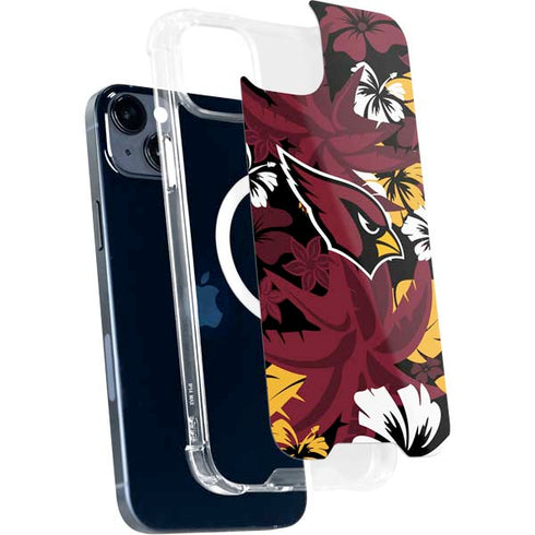 NFL Arizona Cardinals Tropical Print iPhone 15 Plus MagSafe Case