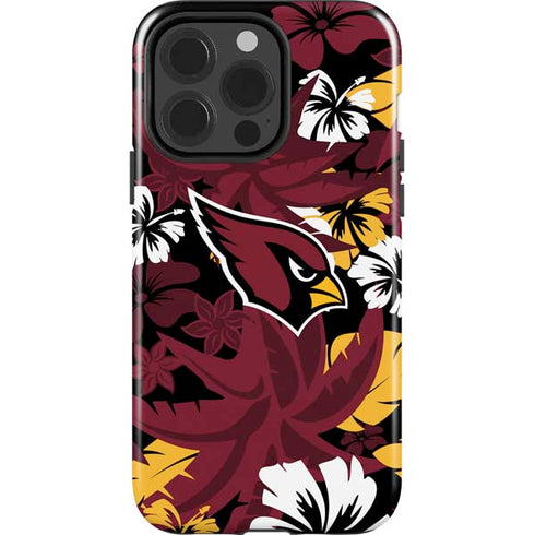NFL Arizona Cardinals Tropical Print iPhone 15 Pro Impact Case