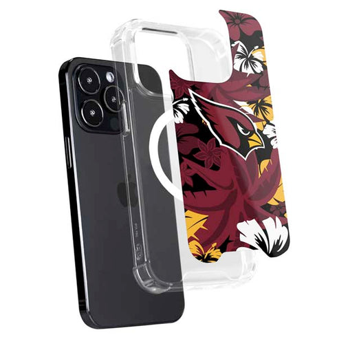 NFL Arizona Cardinals Tropical Print iPhone 15 Pro MagSafe Case