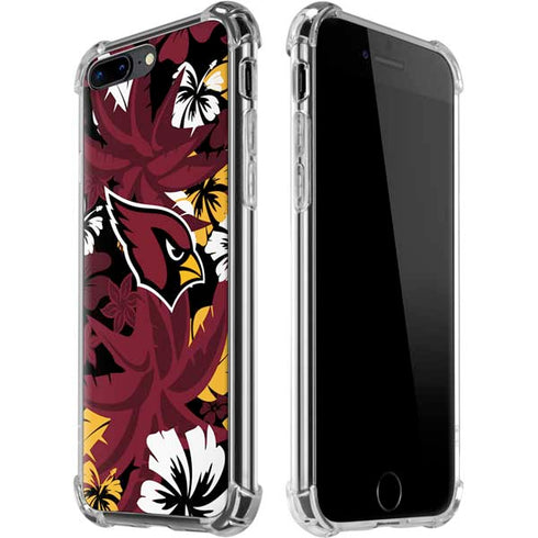 NFL Arizona Cardinals Tropical Print iPhone 7/8 Plus Clear Case