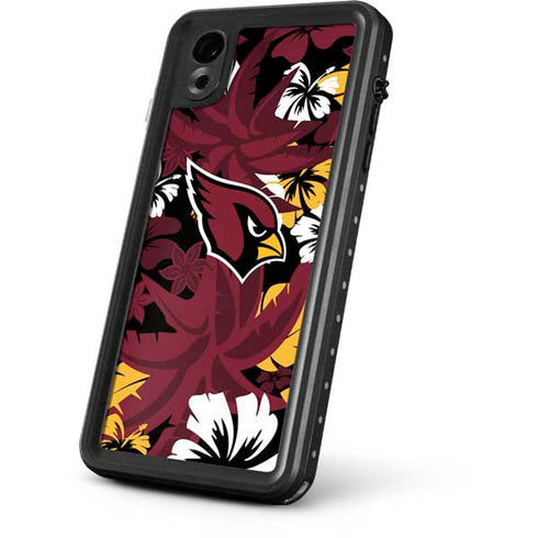 NFL Arizona Cardinals Tropical Print iPhone XR Waterproof Case