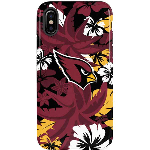 NFL Arizona Cardinals Tropical Print iPhone XS Pro Case