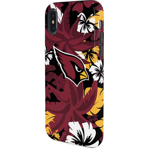 NFL Arizona Cardinals Tropical Print iPhone XS Pro Case