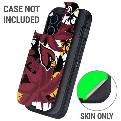 NFL Arizona Cardinals Tropical Print Otterbox Defender iPhone Skin
